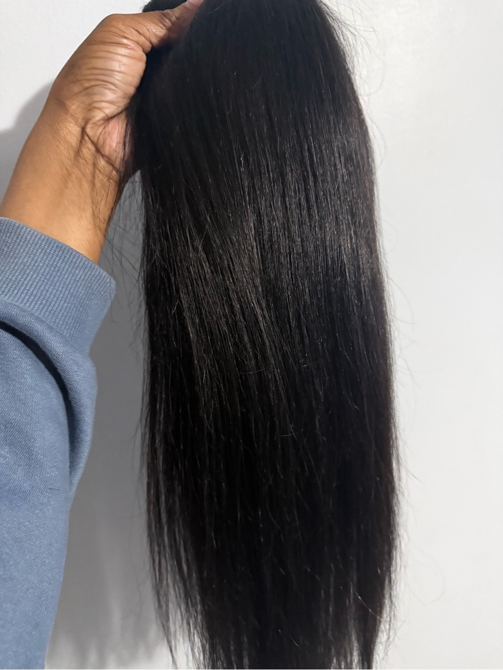 Natural Straight Women’s Hair Bundle - Black: half wig